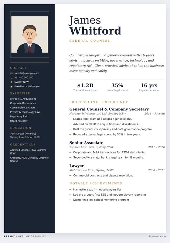 Reesby resume design concept
