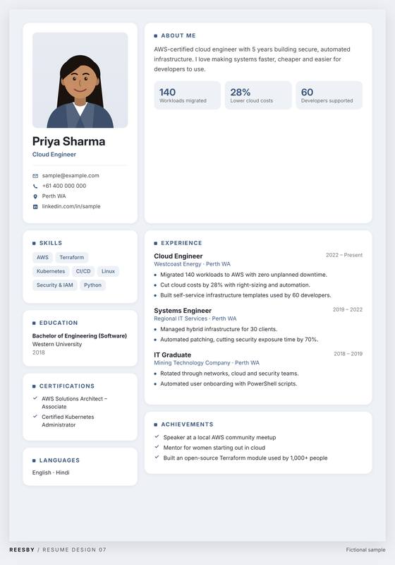 Reesby resume design concept